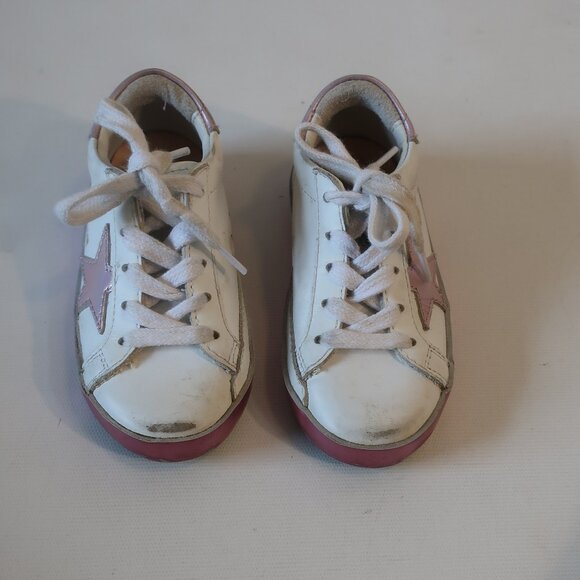 Girls GGDB Golden Goose Superstar Kids White Pink Leather Sneaker EU/23 US/7 - Picture 1 of 12